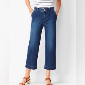 Talbots Cropped Wide-Leg High Waist Jeans Size 10